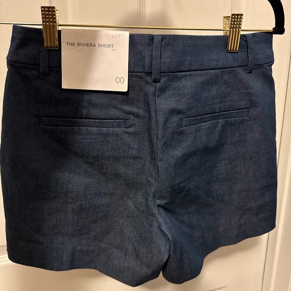 LOFT Blue Bermuda Shorts Tailored Fit - Picture 3 of 8